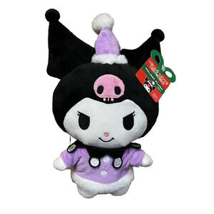 NEW SANRIO Hello Kitty &Friends KUROMI in Santa Claus Hat 8" Christmas Plush